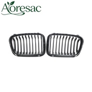 Aoresac HUIOP กระจังหน้าสีดำ 2 ชิ้นกระจังหน้าสีดำด้านสำหรับ E46 3 Series 4 ประตู 1998-2001