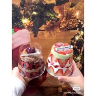 2025 Strawberry Cake Glass Brandy Glass Goblet American Short Cocktail Glass Goblet