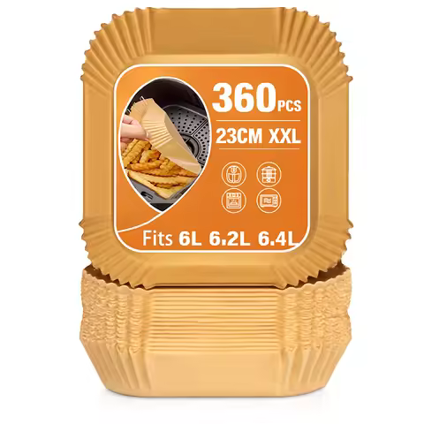 Air fryer Baking Paper 23cm Square for Cosori 6L / 6,2L / 6,4L, Cecotec 7,6L/8L Microwave Oven Kitch