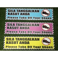 STICKER FLOOR  - 24 INCI X 6 INCI - SILA TANGGALKAN KASUT ANDA