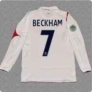 world cup jersey football jersey 2006 England Jersey Home 7 Beckham Long Sleeve Football Suit Retro 