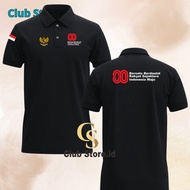Long Sleeve Poloshirt with Official Logo of the Republic of Indonesia Independence Day 80, August 20