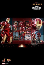 全新<<啡盒未開封>> ***普通版*** Hottoys MMS664 鋼鐵俠 Mark 3 2.0 合金版 / HT Iron Man Mark III 2.0 (MK 3) MMS664D48