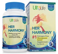 ULTALIFE Her Harmony Menopause Pills - Best Menopause Supplements for Women - Natural Estrogen Free 