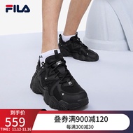 FILA 斐乐官方猫爪鞋男鞋2022秋新款复古运动鞋时尚休闲鞋FLUID 4 黑-BK 42