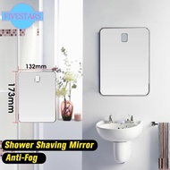 Fogless Shaving Cosmetic Shower Mirror Bathroom Anti-Fog Wall Suction Mount Hook