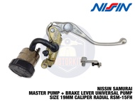 ORIGINAL NISSIN SAMURAI BRAKE MASTER PUMP ADJUSTABLE R15 R25 R3 R6 MT09 Z650 Z750 Z800 Z900 19MM RAD