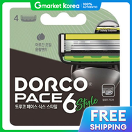 Dorco | ใบมีดโกนหนวด Face 6 สไตล์ 6 คม แพ็ค 4 ชิ้น