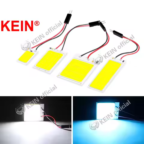 KEIN 1PC W5W T10 COB Car Led Vehicle Panel Lamp C3W C5W C10W BA9S festoon interior Panel map reading