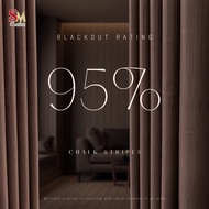 【SriMaju267】Chalk 290cm Langsir Blackout⚡️Free Potong Tinggi⚡️Hook & Ring⚡️Window & Sliding⚡️