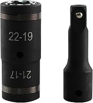 MACHOMAN 4-in-1 Impact Flip Socket 17-19-21-22 mm with 1/2 Inch Dr. 3 Inch Impact Extension (ZCM402)