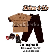 Setelan Baju Pramuka Siaga Pendek celana panjang kelas 4 sd