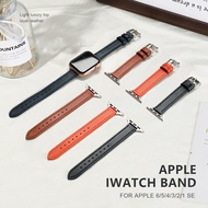 [HOT JUXXKWIHGWH 514] Breathable Soft สายหนังสำหรับ Apple Watch Band 41มม. 45มม. 38มม. 42มม. 44มม. 40มม. Iwatch Series 7 Se 654321ผู้หญิง Smatr Watchband