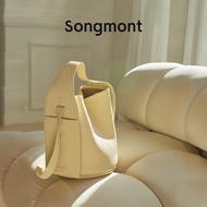 Songmont Hanging Ear Series Bucket Bag Female Cross-body One-shoulder Spring Summer New Style First Layer Cowhide Large-capacity Commuter Bag