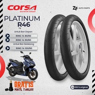A PAIR OF CORSA R46 AUTOMATIC MOTORCYCLE TIRES SOFT COMPOUNDPLATINUM