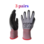 Breathable Nitrile Work Gloves - Soft Durable Spandex EN388 Lv4 Abrasion Heavy Duty for Mechanics Co