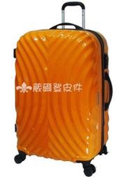 《葳爾登》Mingjiang名將24吋硬殼鏡面登機箱360度旅行箱防水行李箱貝殼箱24吋8016橘色