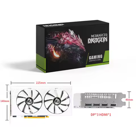 SOYO AMD Radeon RX580 8GB Graphics Card GDDR5 Memory 2048SP 256Bit PCI-E3.0x16 GPU DP DVI for Comput