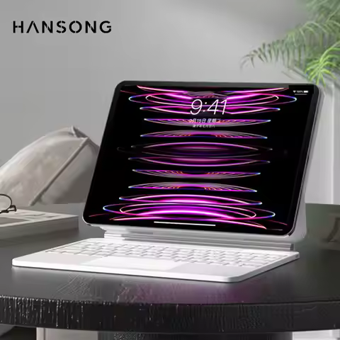 HANSONG Magic Keyboard for iPad ipad 10th generation case for iPad Air 6 2024 11 inch M2 for Pro 11 