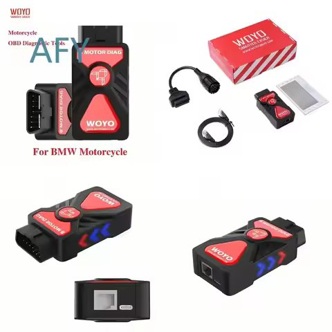 WOYO CTB008 OBDII Diagnostic Tool for BMW Motorcycles for EU4 Compliant Round 10 Pin Connector Compa