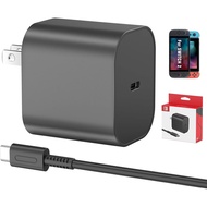 Charger for Nintendo Switch 2-20V 3A 60W AC Adapter Fast Charging with 5ft USB C Cable - Compatible 
