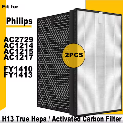 Replacement H13 True HEPA Activated Carbon Filter FY1410 FY1413 Compatible with Philips Air Purifier