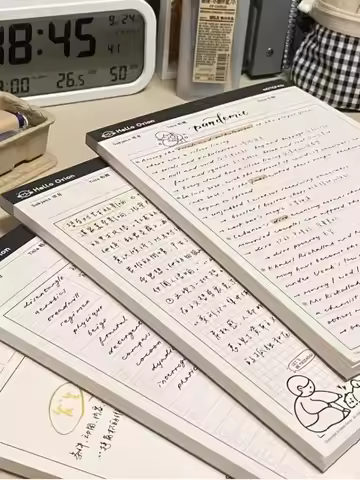 1Pcs B5 Sticky Note Paper Simple and Tear off Paper Learning Plan Grid Line Blank NoteBook Stationer