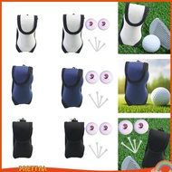 [PrettyiaSG] Golf Ball Bag Golf Tee Holder Pouch with Clip Small Golf Ball Storage Bag Fanny Pack Portable Golf Ball Case Golfer Gift