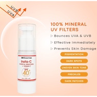 DM Essentials Insta-C Physical Sunscreen SPF40 UVA UVB : Pigmentation Dark Spot Melasma Uneven skin 