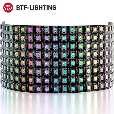 WS2812B RGB 16x16 8x32 Pixel Panel Screen 1-5 Pcs 256 Pixels WS2812B ECO Individually Addressable Di