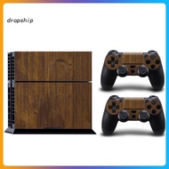 DRO_ Unique Wood Grain 3D Games Decal Skin Stickers for PlayStation 4 Console Gift