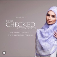 Tudung Rizman Ruzaini/Checked Cotton Scarves