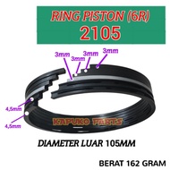 MESIN DF2105 6R PISTONRing 105MM SEHERRing FOR DONGFENG 2 CYLINDER 24PK DIESEL ENGINE
