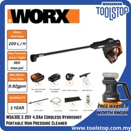 WORX WG630E.5 20V 4.0Ah Cordless Hydroshot Portable High Pressure Cleaner