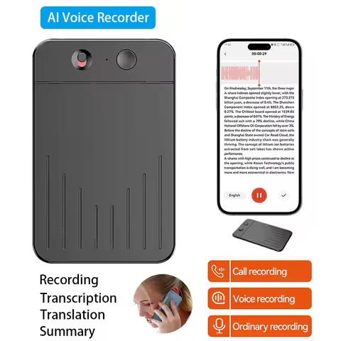 AI Voice Recorder APP Control AI Notetaking Device Transcribe & Summarization with ChatGPT Voice To 