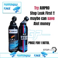 🚩AIRPRO DIY STOP LEAK🚩 5 IN 1 CAR R134  AIR COND AC LEAK TOP UP R134A COMPRESSOR OIL TREATMENT UV TAMBAH GAS K&amp;W