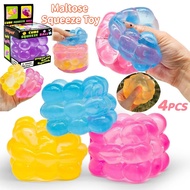 Colorful Cube Maltose Squeeze Toy Squishy Sensory Fidget Toys Bright Soft Fun Relieve Anxiety Decomp