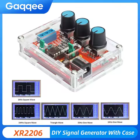 XR2206 1Hz-1MHz Function Signal Generator Sine/Triangle/Square Output Signal Generator Adjustable Fr