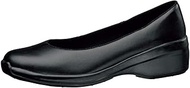 Midori Anzen HRS501 Women's High Grip Work Shoes, Pumps, Anti-Slip, Shock Absorption, Black, Black, 