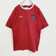 古著Umbro England Owen 短袖T卹，紅色， M碼