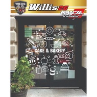 Cake Bakery Shop Stickers for Glass and Walls Cake Bakery Shop Cutting Stickers
