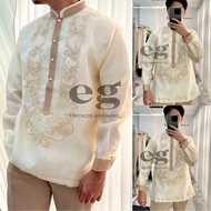 EG TRENDS APPAREL |EMBROIDERED LONG SLEEVE BARONG TAGALOG | CLASSIC DESIGN