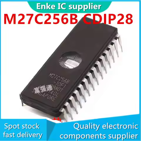 10PCS M27C256B-12F1 M27C256B-10F1 M27C256 27C256 M27C256B DIP28 IC EPROM UV 256KBIT 100NS Memory Chi