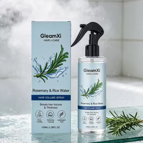 GleamXi Hair Volume Spray Anti Frizz Thickening Fluffy Styling Lightweight Texture Gentle Rosemary R