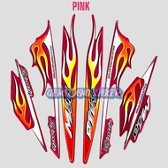 Striping Decal Polet Sticker Yamaha mio 2006 2007 motorbike sporty fire striping magenta pink list s