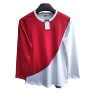 MERAH PUTIH Plain RED AND WHITE T-SHIRTS FOR MEN WOMEN BIGSIZE OVERSIZE ALLSIZE S M L XL - 7XL