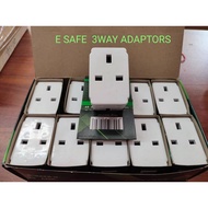 3WAY ADAPTORS/THREE WAY ADAPTOR 13A  E-SAFE 13AMP 250V