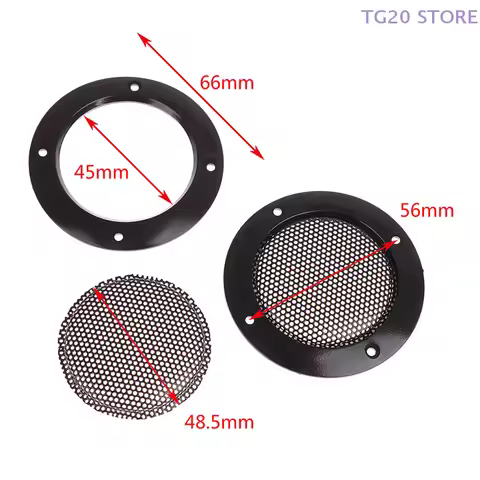 2Pcs 2 Inch Round Protective Mesh Net Grilles Speaker Circle Audio Speakers Protective Cover Speaker