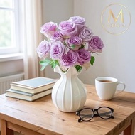 法式芭蕾少女海莉優雅白陶瓷大花瓶