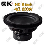 OK Music HK 4Ω 200W 8inch Subwoofer Speaker 8inch BASS Car Speaker Subwoofer 8 inches